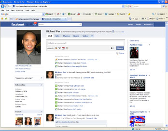 My Facebook homepage