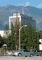 The Jet Propulsion Laboratory, with the San Gabriel Mountains behind it.