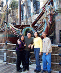 Posing outside Treasure Island.