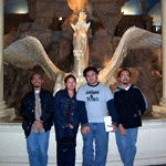 Posing in front of another statue at Caesars Palace.