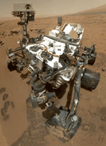 An image of NASA's Curiosity Mars rover