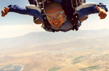 Skydiving above Perris Valley, California.