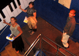 Inside Planet Hollywood at Times Square.