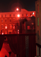 Viewing a New York Street facade from atop a Ferris Wheel