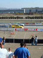 Video footage of a drag race