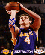 An autographed pic by Laker forward Luke Walton.