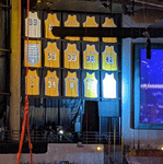 Pau Gasol's retired jersey is unveiled on the rafters at Crypto.com Arena...on March 7, 2023.