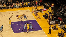 Anthony Davis shoots a free throw during the second half of the Lakers-Grizzlies game at Crypto.com Arena...on March 7, 2023.